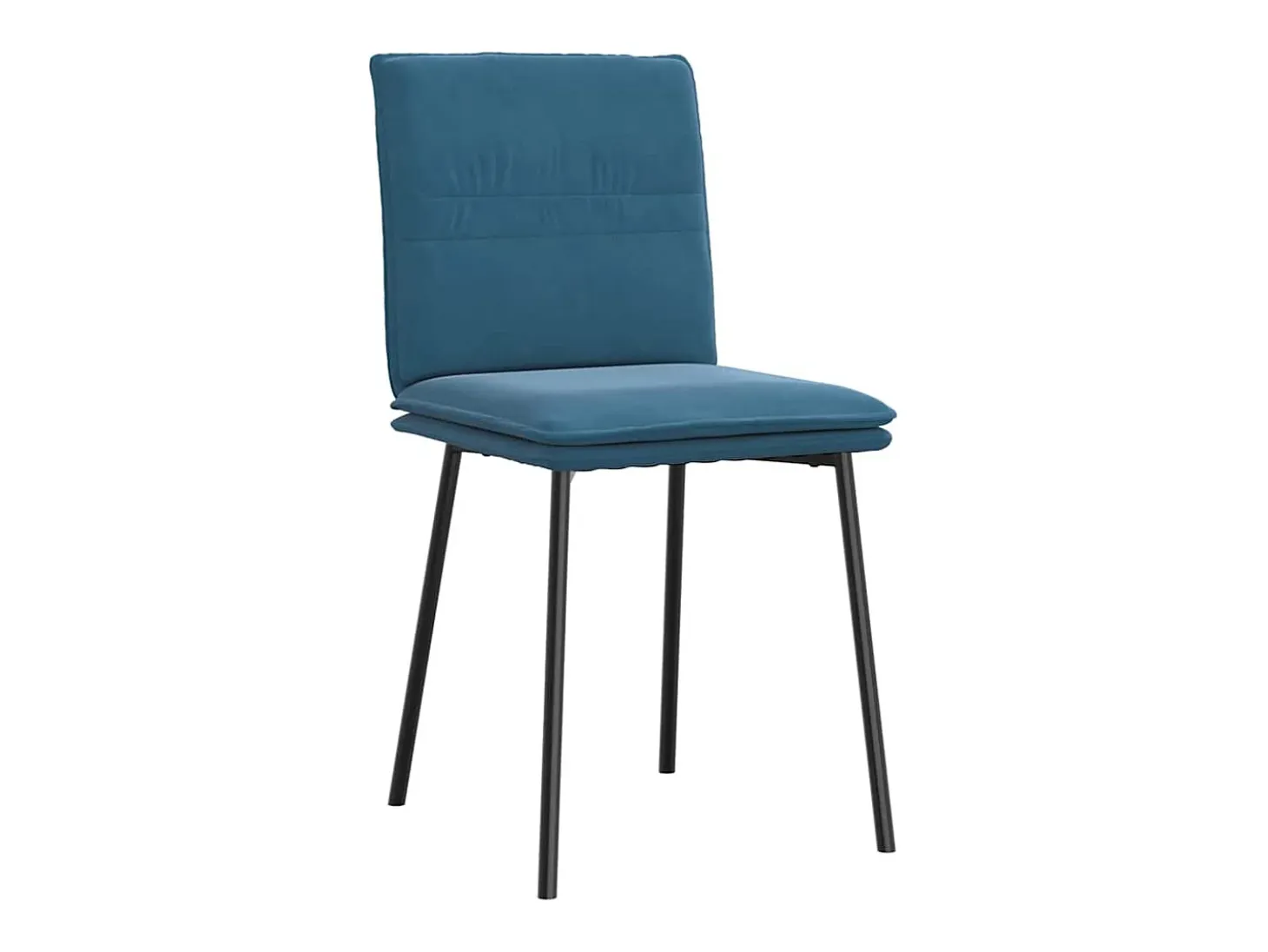 Juego de 2 sillas de comedor de terciopelo azul