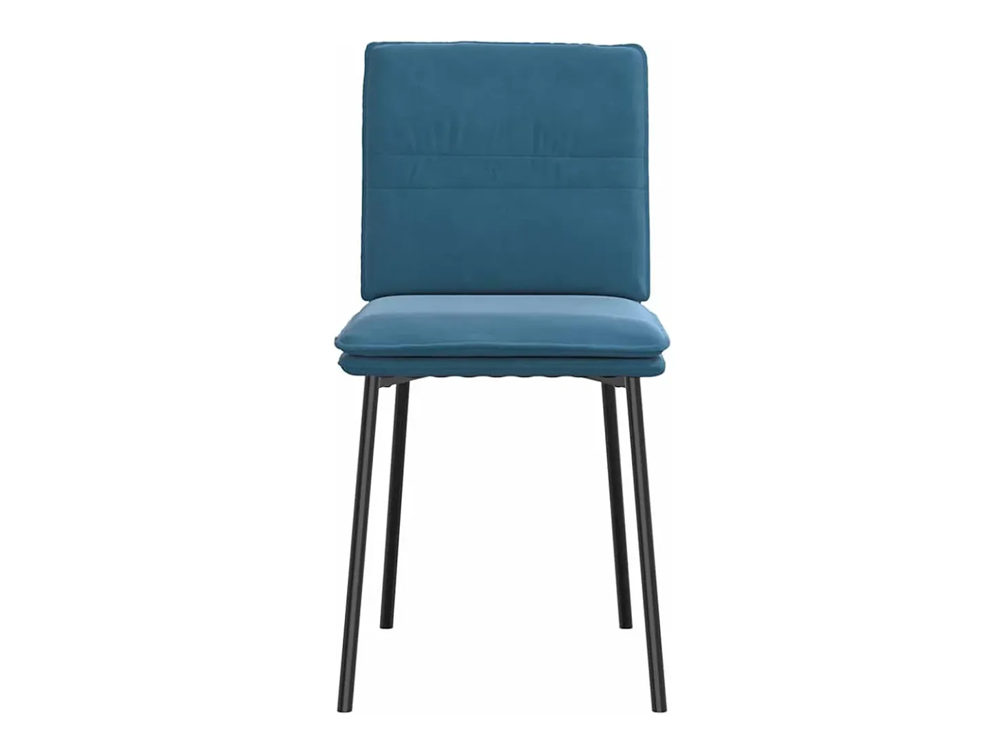 Juego de 2 sillas de comedor de terciopelo azul