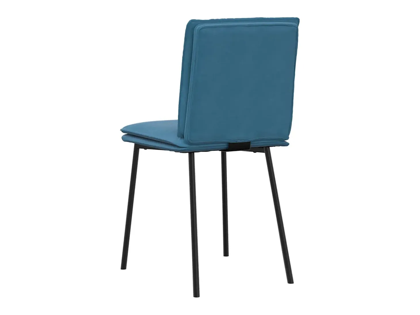Juego de 2 sillas de comedor de terciopelo azul
