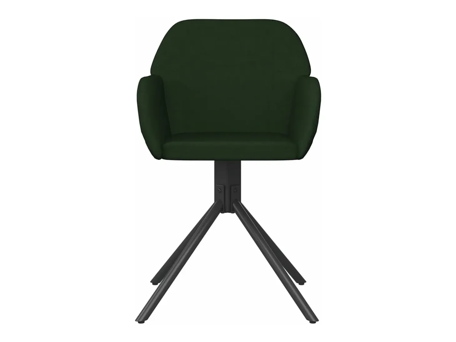 Juego de 2 Sillas de comedor giratorias terciopelo verde oscuro ES174195