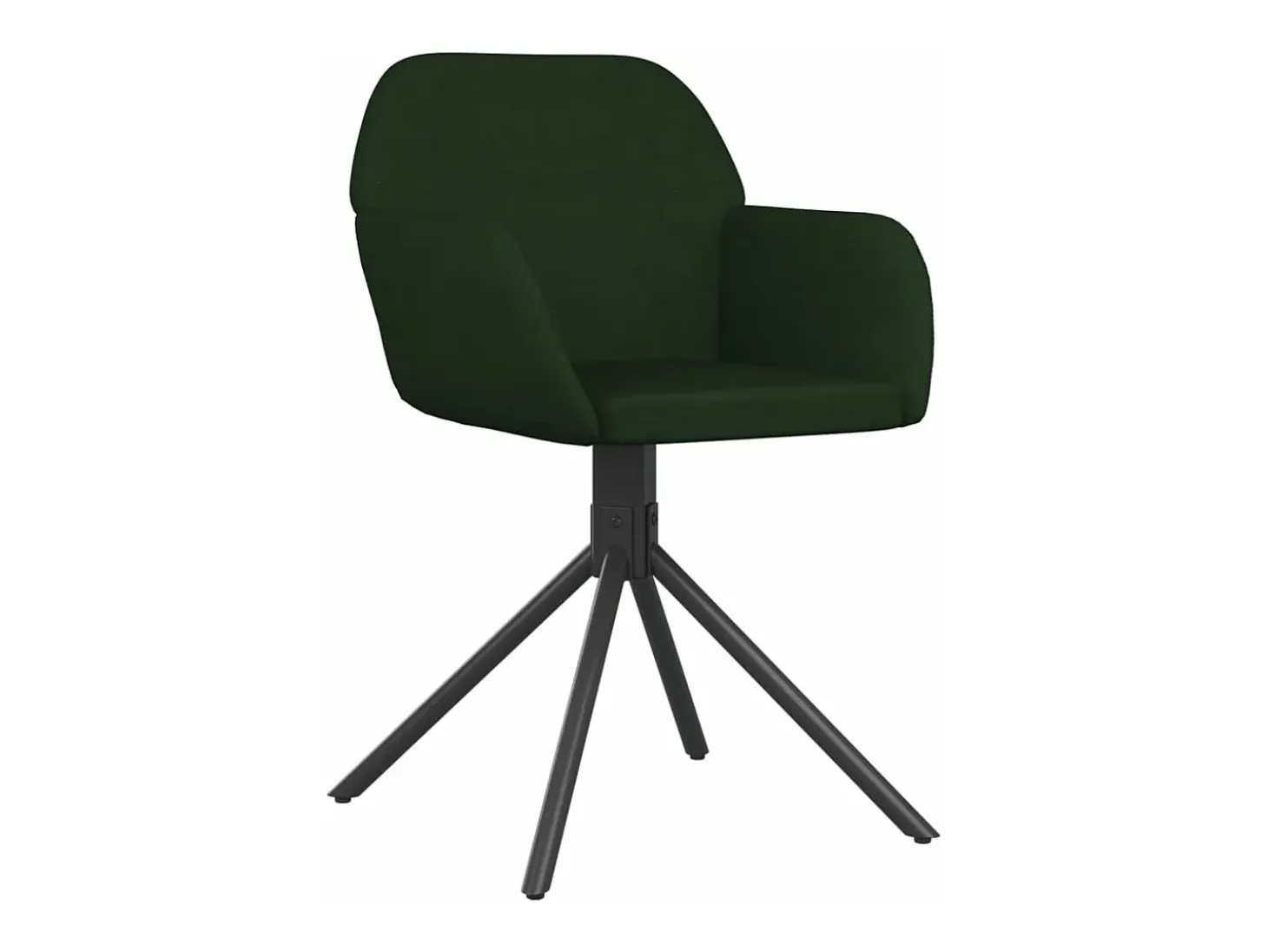 Juego de 2 Sillas de comedor giratorias terciopelo verde oscuro ES174195