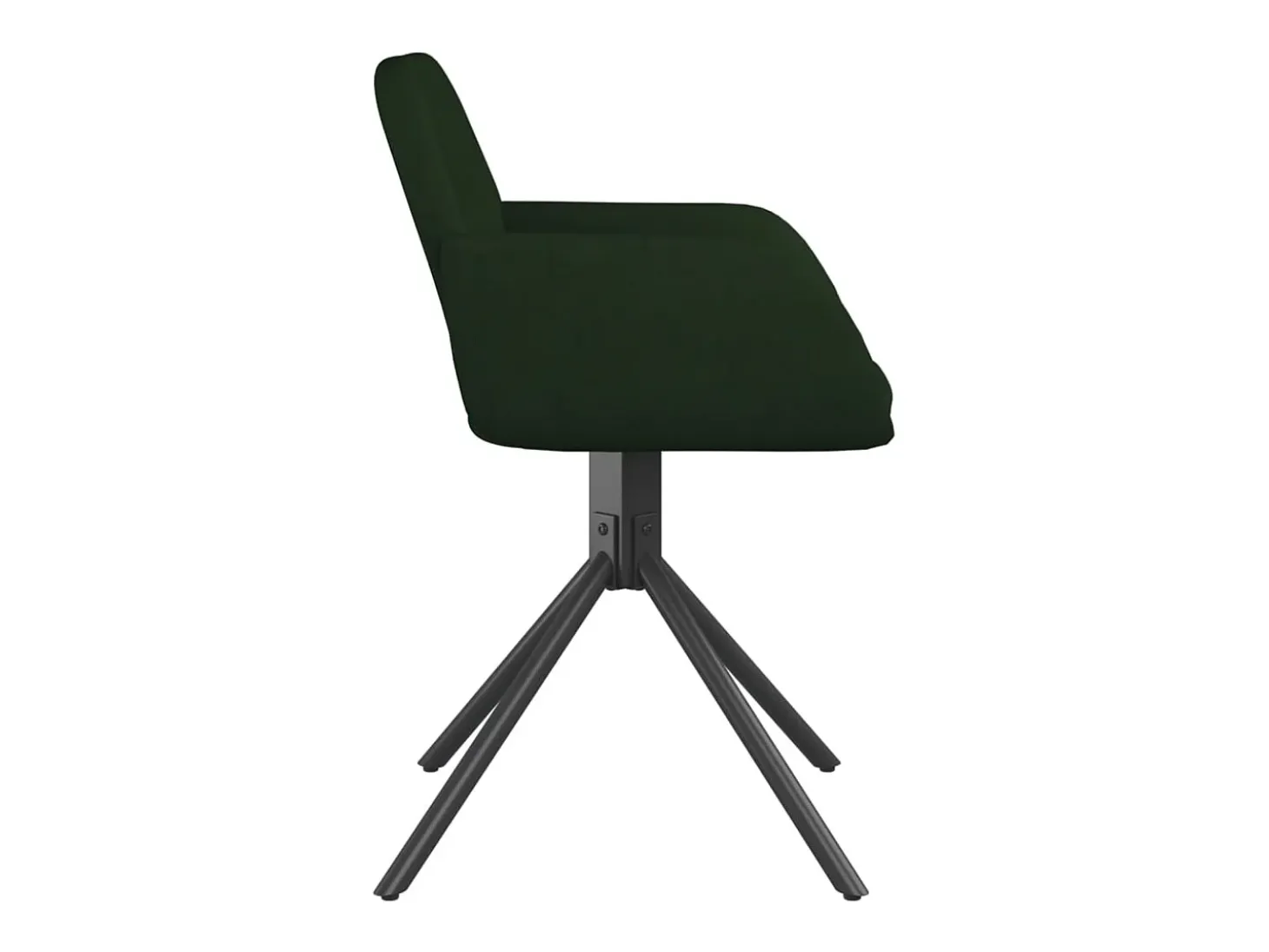 Juego de 2 Sillas de comedor giratorias terciopelo verde oscuro ES174195