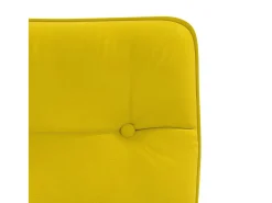Juego de 2 sillas de comedor de terciopelo amarillo