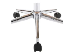 Juego de 2 sillas de comedor giratorias de polipiel color crema