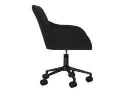 Juego de 2 Sillas de comedor giratorias terciopelo negro ES799388