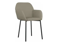 Juego de 2 Sillas de comedor terciopelo gris claro ES654828