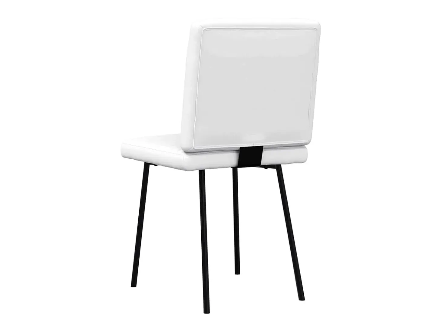 Juego de 2 sillas de comedor de piel sintética blanca