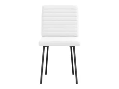 Juego de 2 sillas de comedor de piel sintética blanca