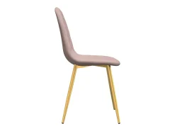 Juego de 4 Sillas de comedor terciopelo rosa ES459931