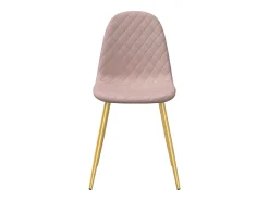 Juego de 4 Sillas de comedor terciopelo rosa ES459931