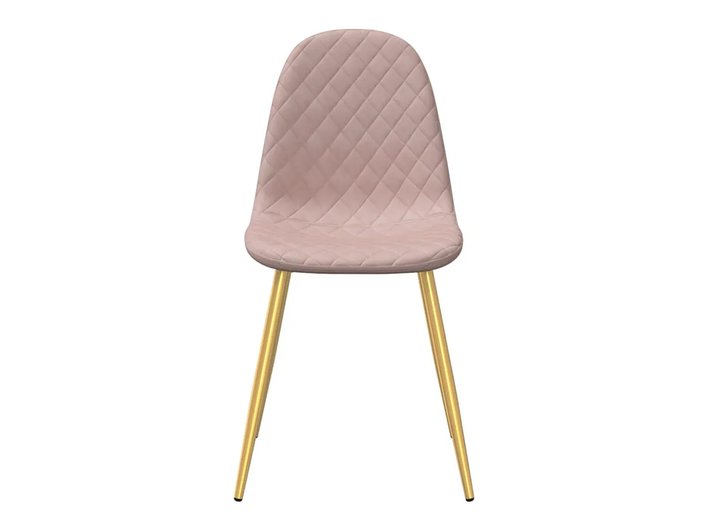 Juego de 4 Sillas de comedor terciopelo rosa ES459931