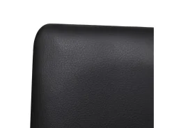 Juego de 6 sillas de comedor Cantilever de piel sintética negra