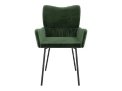 Juego de 2 Sillas de comedor terciopelo verde oscuro ES193429