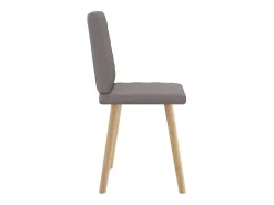 Juego de 2 sillas de comedor de tela color topo