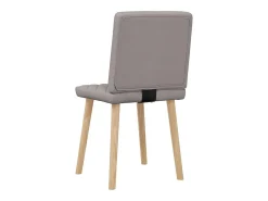 Juego de 2 sillas de comedor de tela color topo