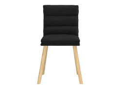 Juego de 4 sillas de comedor de tela negra
