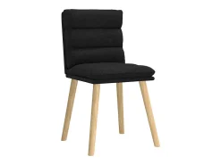 Juego de 4 sillas de comedor de tela negra