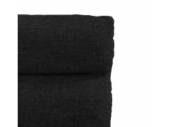 Juego de 4 sillas de comedor de tela negra