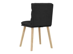 Juego de 4 sillas de comedor de tela negra