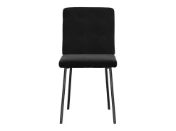 Juego de 4 sillas de comedor de terciopelo negro