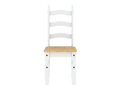 Juego de 2 Sillas de comedor Corona madera pino blanco 42x47x107 cm ES488691