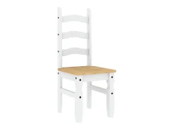 Juego de 2 Sillas de comedor Corona madera pino blanco 42x47x107 cm ES488691
