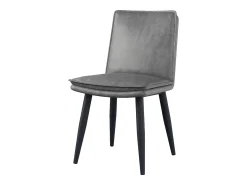 Juego de 6 sillas de comedor, PU gris, con asientos acolchados de doble capa - para comedores y salas de estar