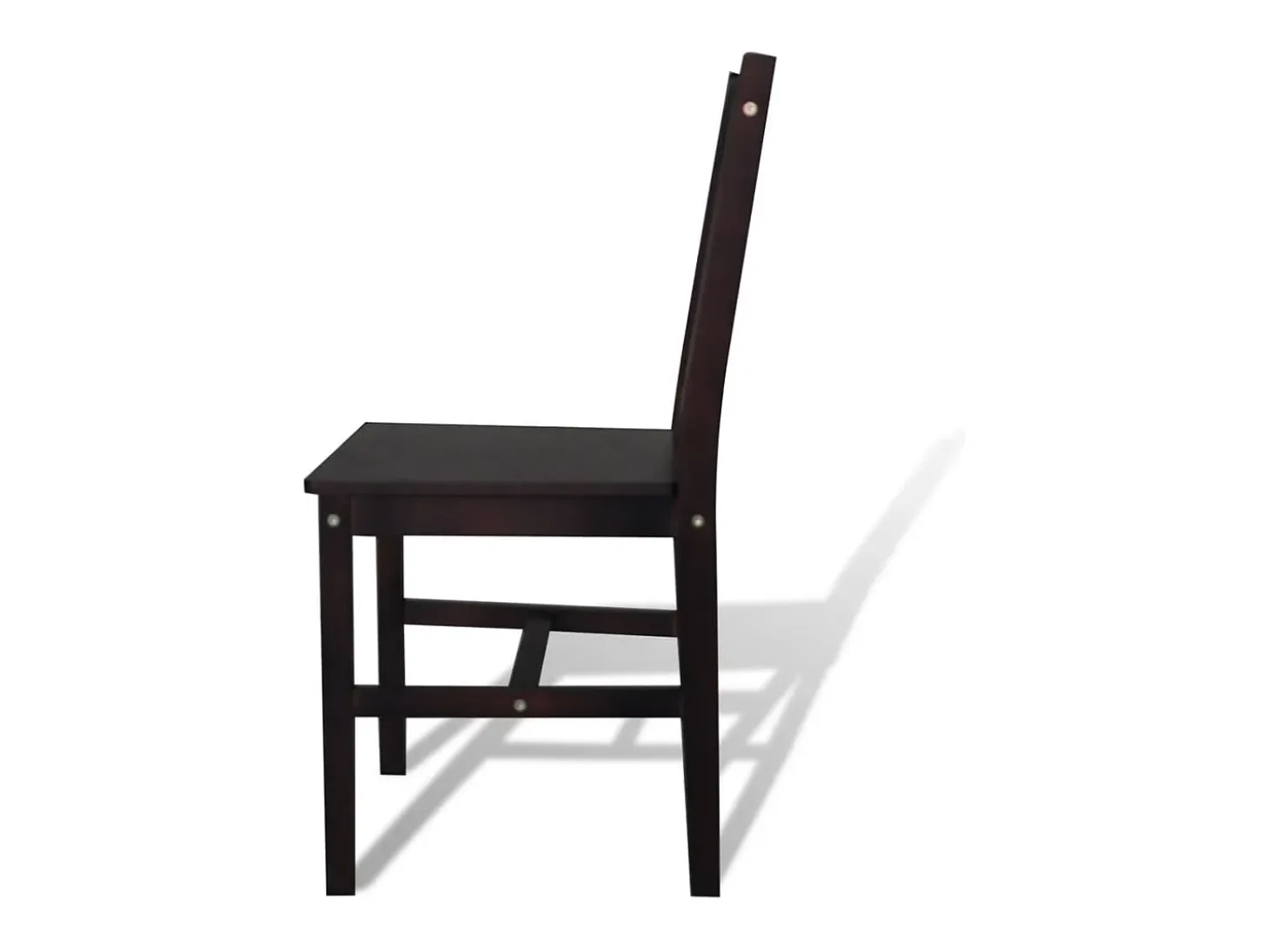 Juego de 6 Sillas de comedor madera de pino marrón oscuro ES765646