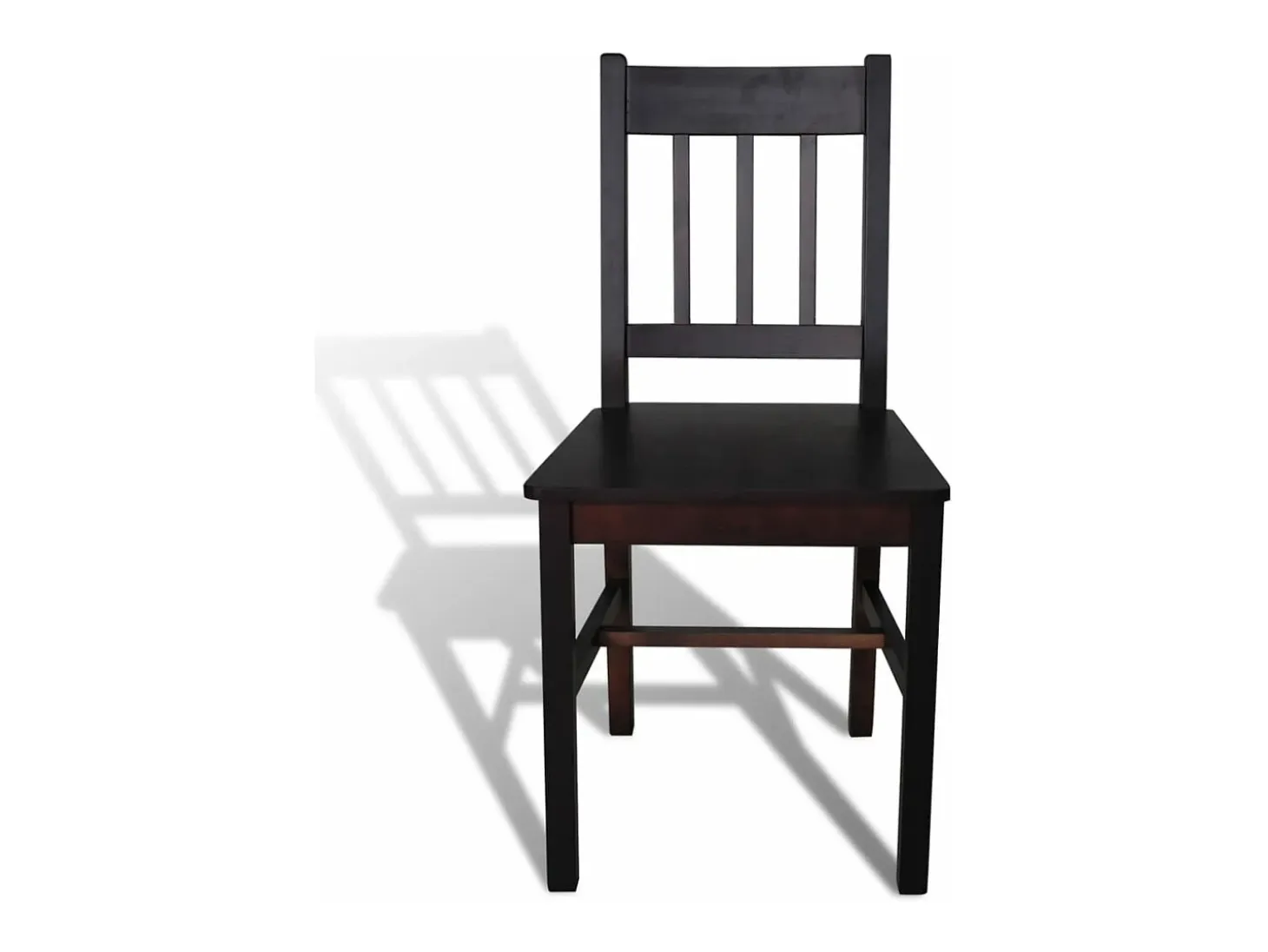 Juego de 6 Sillas de comedor madera de pino marrón oscuro ES765646