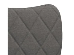 Juego de 2 sillas de comedor de tela gris oscuro