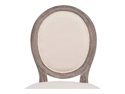 Juego de 4 sillas de comedor de tela color crema