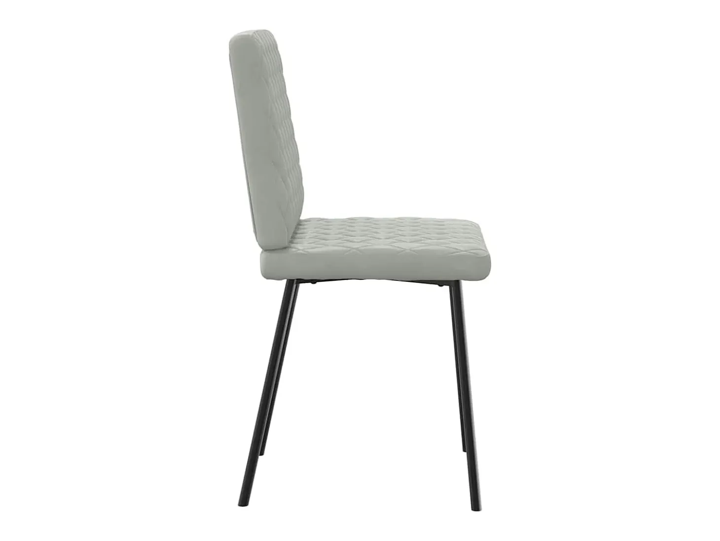 Juego de 4 sillas de comedor de terciopelo gris claro
