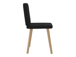 Juego de 2 sillas de comedor de tela negra