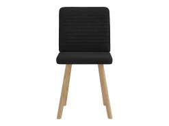 Juego de 2 sillas de comedor de tela negra