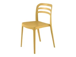 Juego de 4 sillas de comedor amarillo 