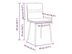 Juego de 4 sillas de comedor de terciopelo verde oscuro