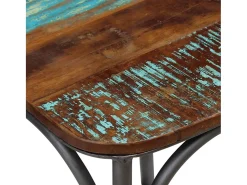 Juego de 2 sillas de comedor de madera maciza recuperada