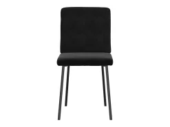 Juego de 6 sillas de comedor de terciopelo negro