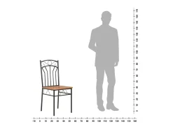 Juego de 2 sillas de comedor de MDF marrón