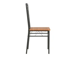 Juego de 4 sillas de comedor de MDF marrón