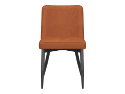 Juego de 4 sillas de comedor - 63 x 48 x 85 cm - para comedores/salones/cafeterías - Estilo moderno - Terciopelo - Rojo óxido