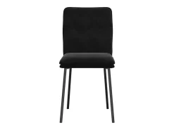 Juego de 2 sillas de comedor de terciopelo negro