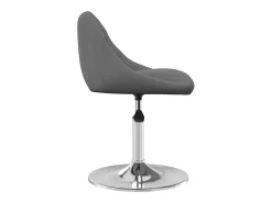 Juego de 2 sillas de comedor giratorias de terciopelo gris oscuro