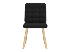 Juego de 2 sillas de comedor de tela negra