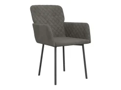 Juego de 2 Sillas de comedor terciopelo gris oscuro ES141621