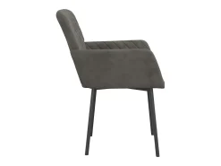 Juego de 2 Sillas de comedor terciopelo gris oscuro ES141621