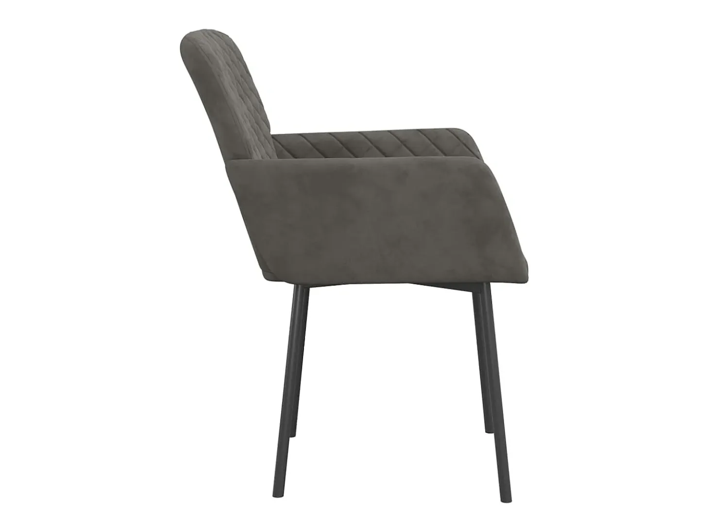 Juego de 2 Sillas de comedor terciopelo gris oscuro ES141621