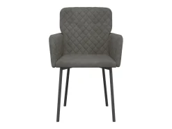 Juego de 2 Sillas de comedor terciopelo gris oscuro ES141621