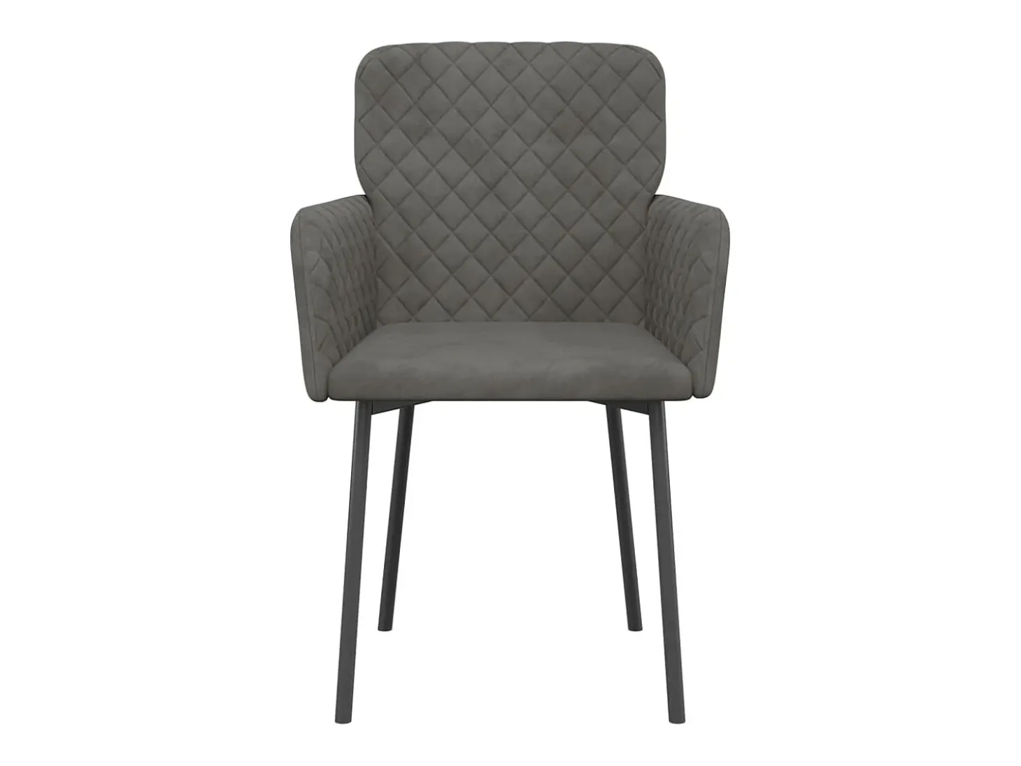 Juego de 2 Sillas de comedor terciopelo gris oscuro ES141621