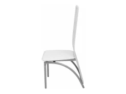 Juego de 6 Sillas de comedor cuero sintético blanco ES191712